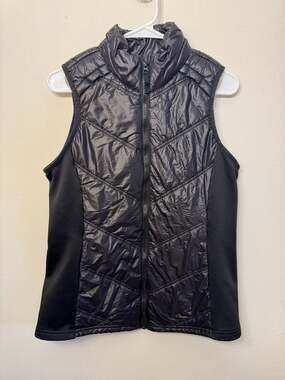 Avia Puffer Vest Women's Black Lightweight Packable Full Zip Outdoor -L 12/14